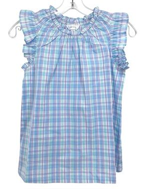 Eyelet & Ivy Plaid Ruffle Shirt Dress Girl’s Size 12